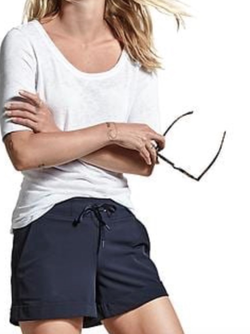 ATHLETA WOMEN'S WHITE ELBOW SLEEVE BREEZY COMFY MODAL TEE TOP Sz XS